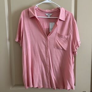 Pink Button-Up Shirt